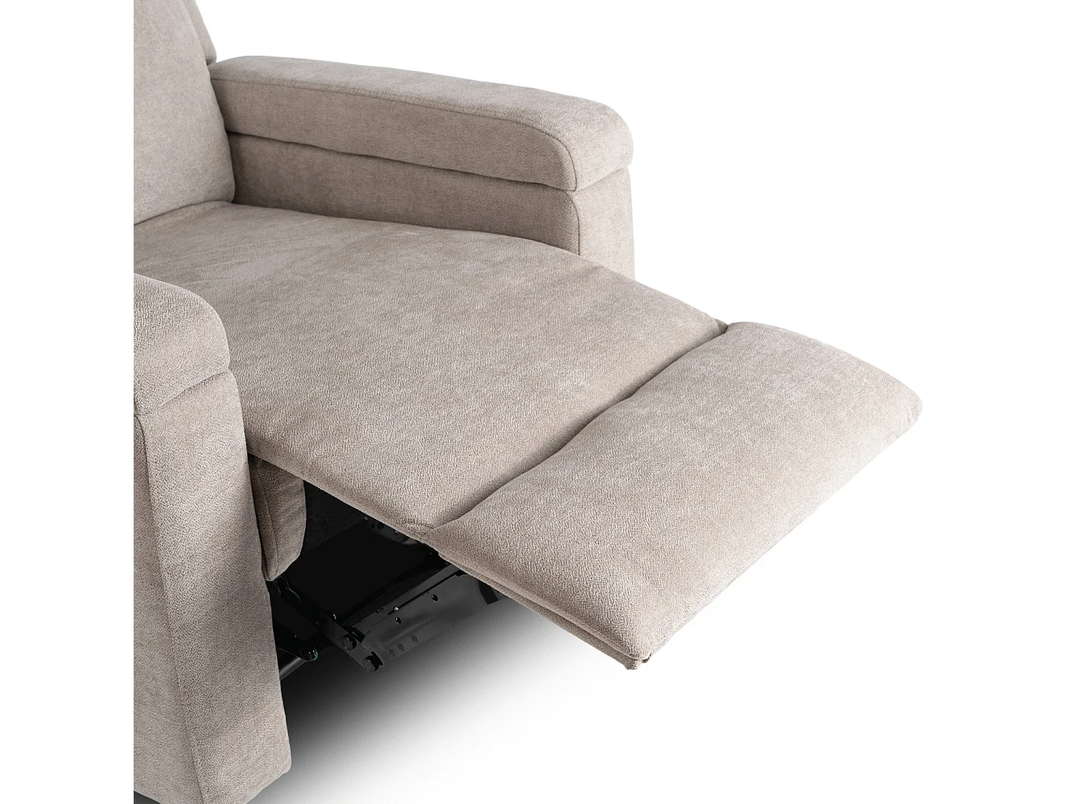 Fauteuil de massage lounge en tissu beige SEBASTIAN