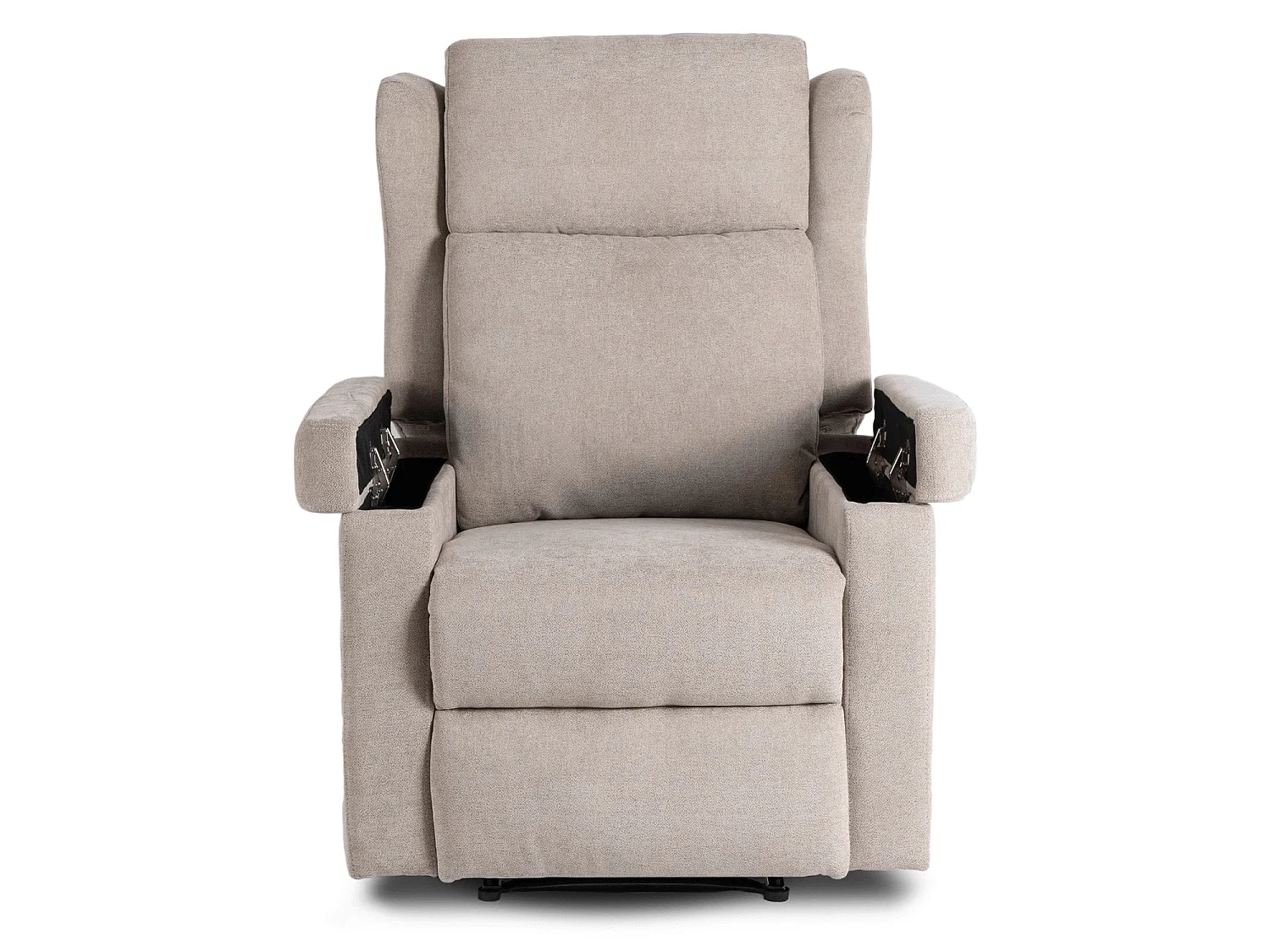Fauteuil de massage lounge en tissu beige SEBASTIAN