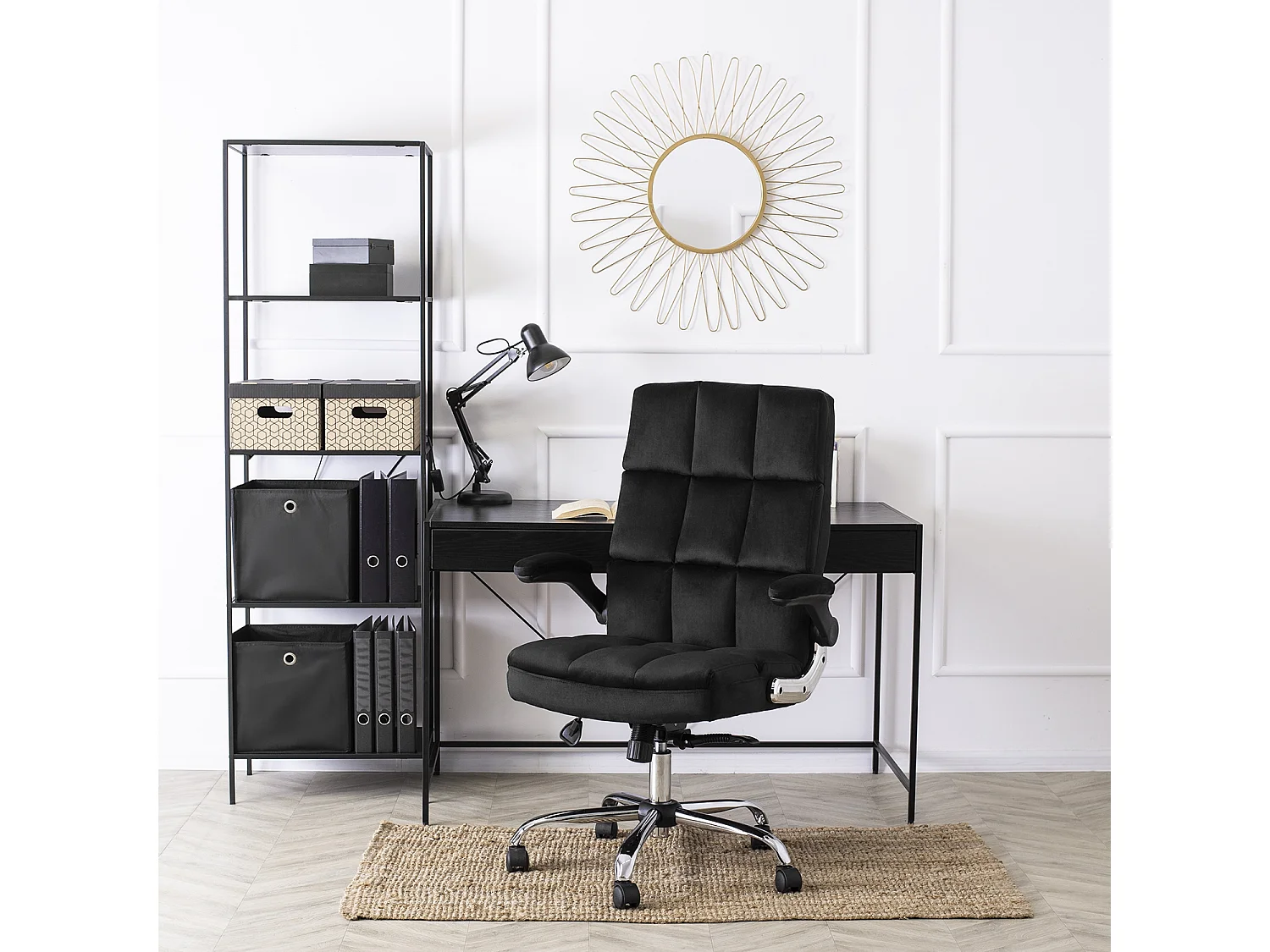 Chaise de bureau pivotante LONDRES noire