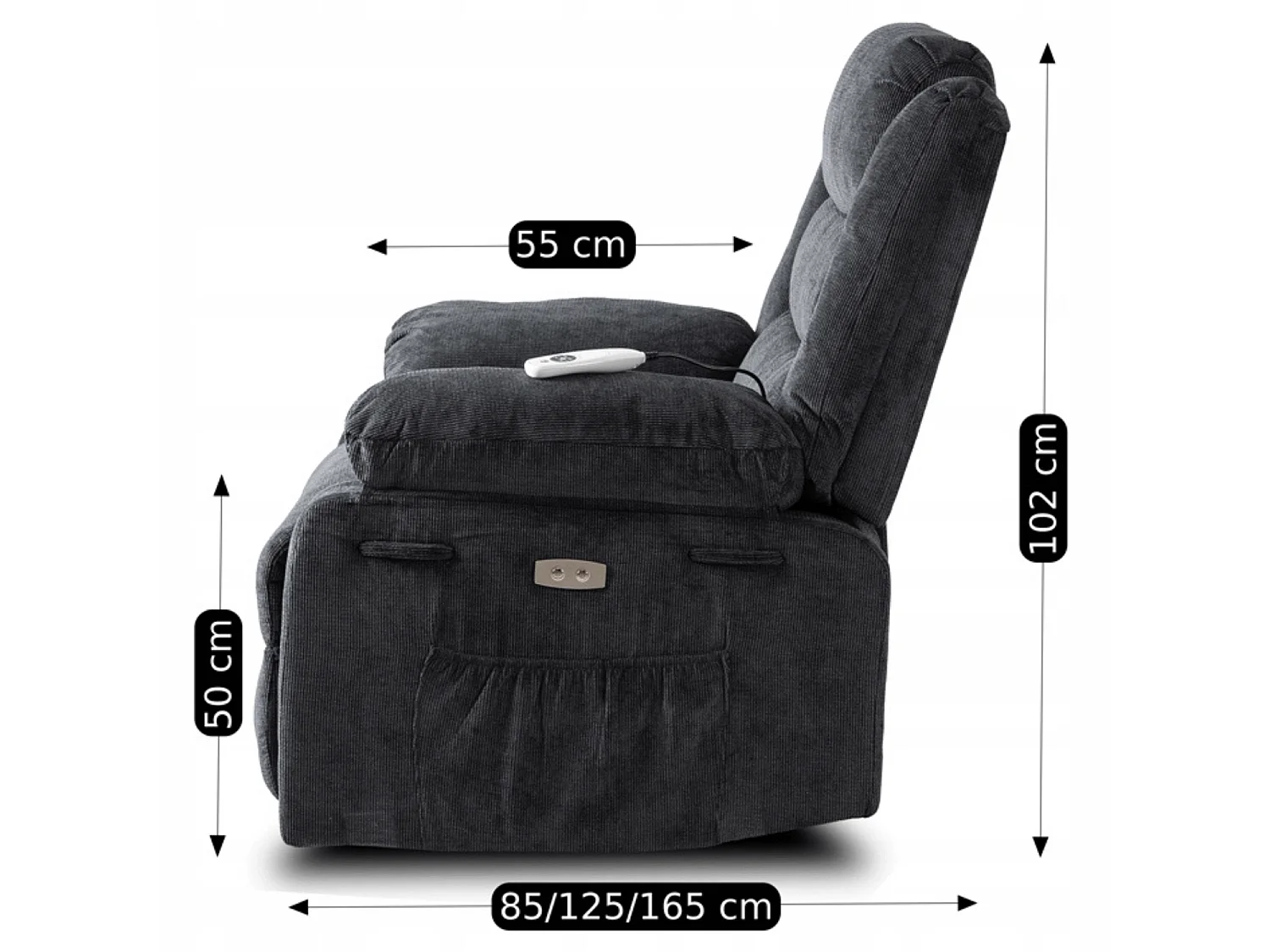 Poltrona de massagem JASPER Black