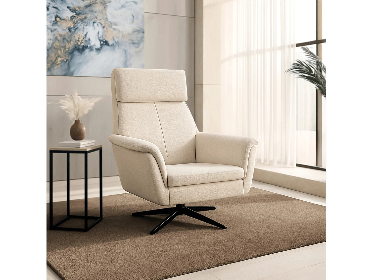 Chaise de bureau pivotante TERRY Beige