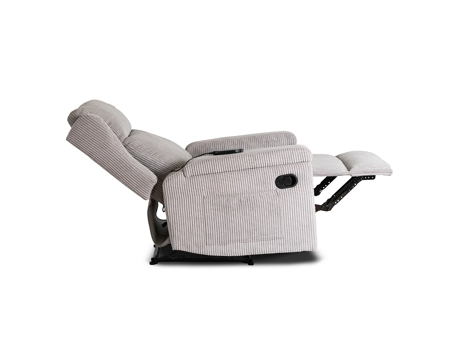 Fauteuil de massage SEBASTIAN Grey Velours côtelé