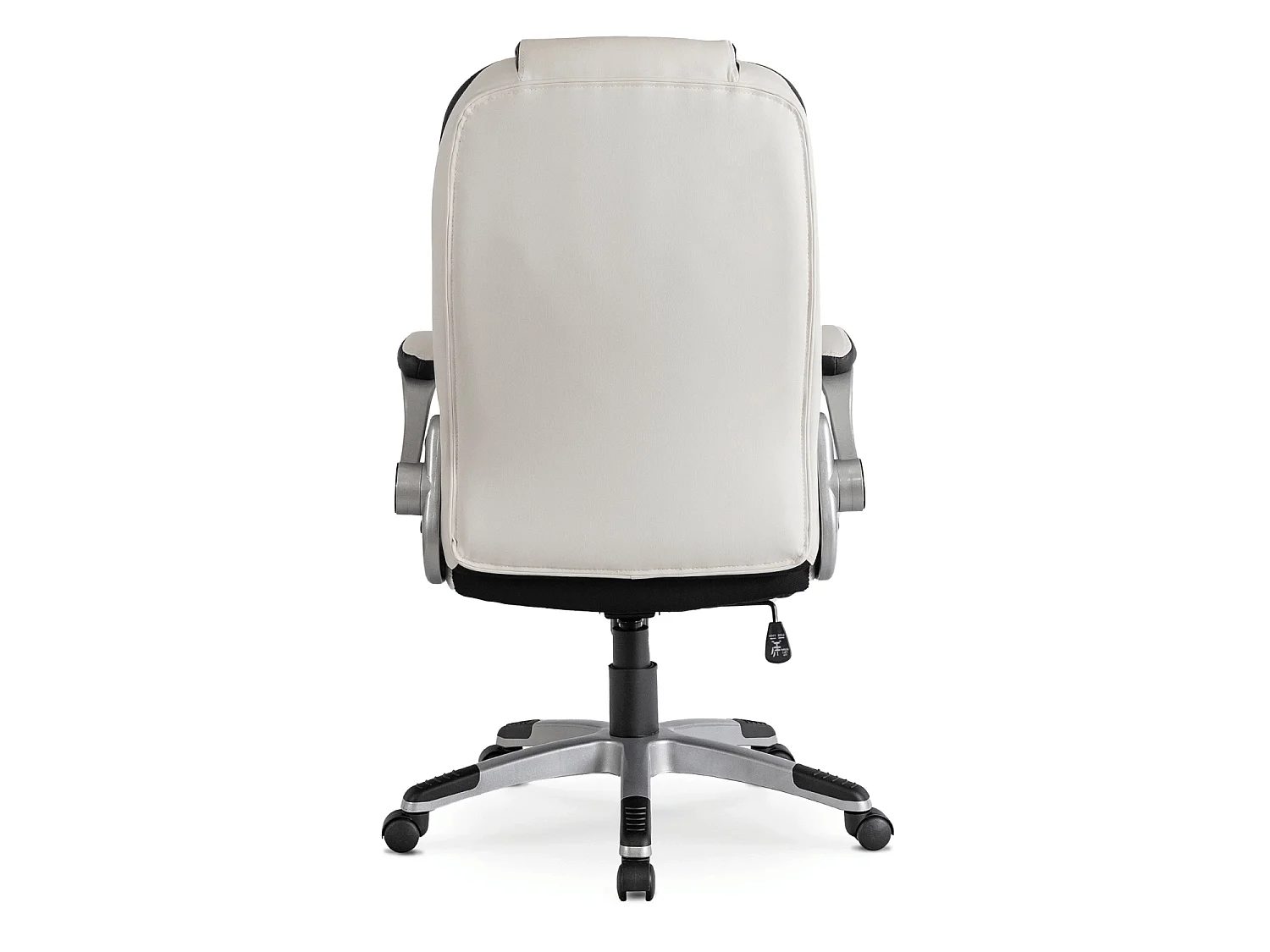 Draaibare fauteuil van kantoor LIVERPOOL wit eco-leer