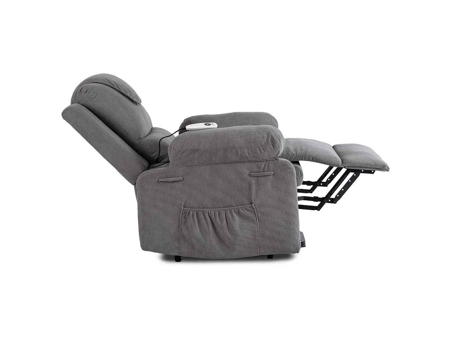 Fauteuil de massage relaxant avec fonction debout FENIX gris