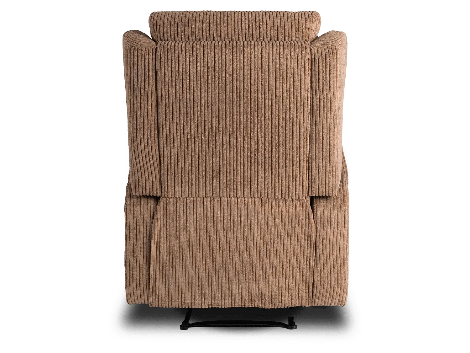 Fauteuil de massage en velours côtelé brun SEBASTIAN