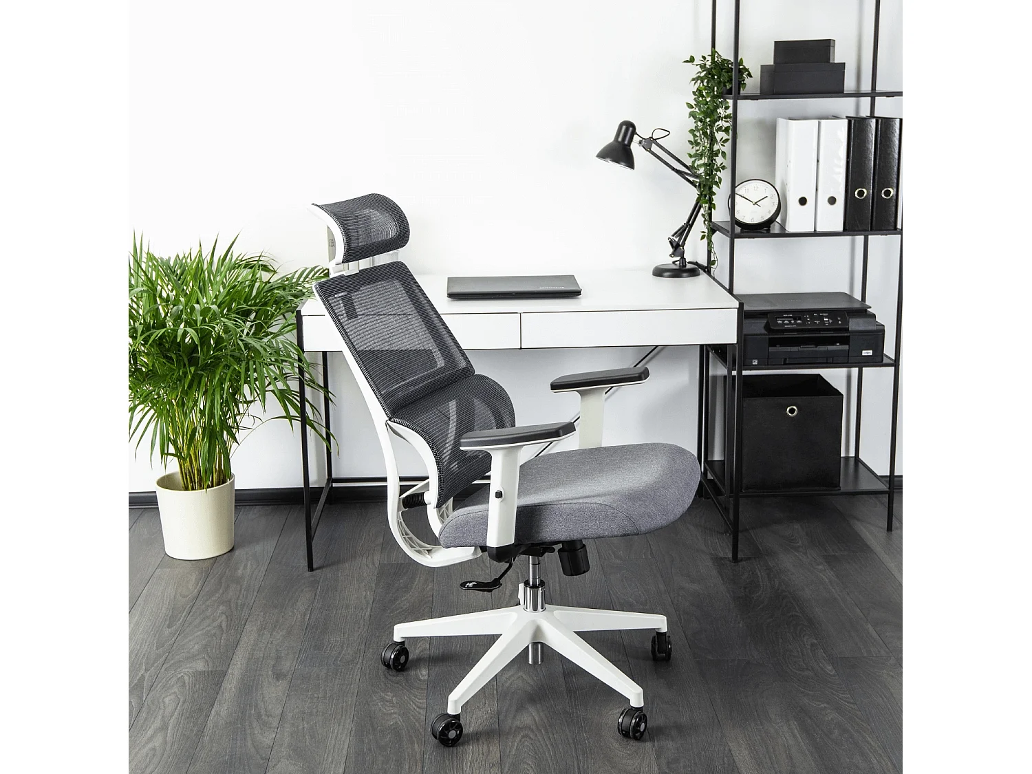 Fauteuil de bureau pivotant NICKI gris