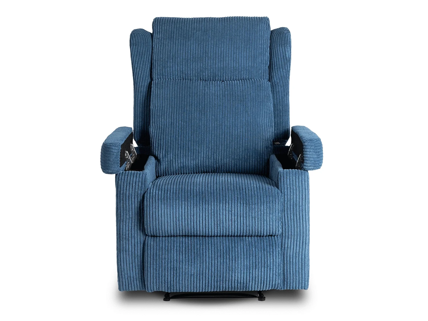 Fauteuil de massage relaxant SEBASTIAN Velours côtelé bleu marine