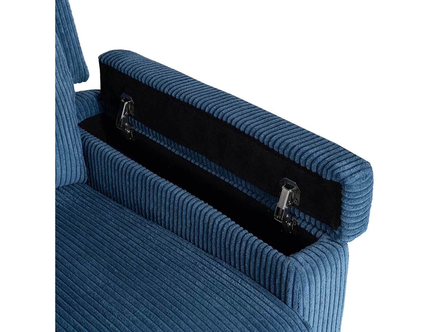 Fauteuil de massage relaxant SEBASTIAN Velours côtelé bleu marine