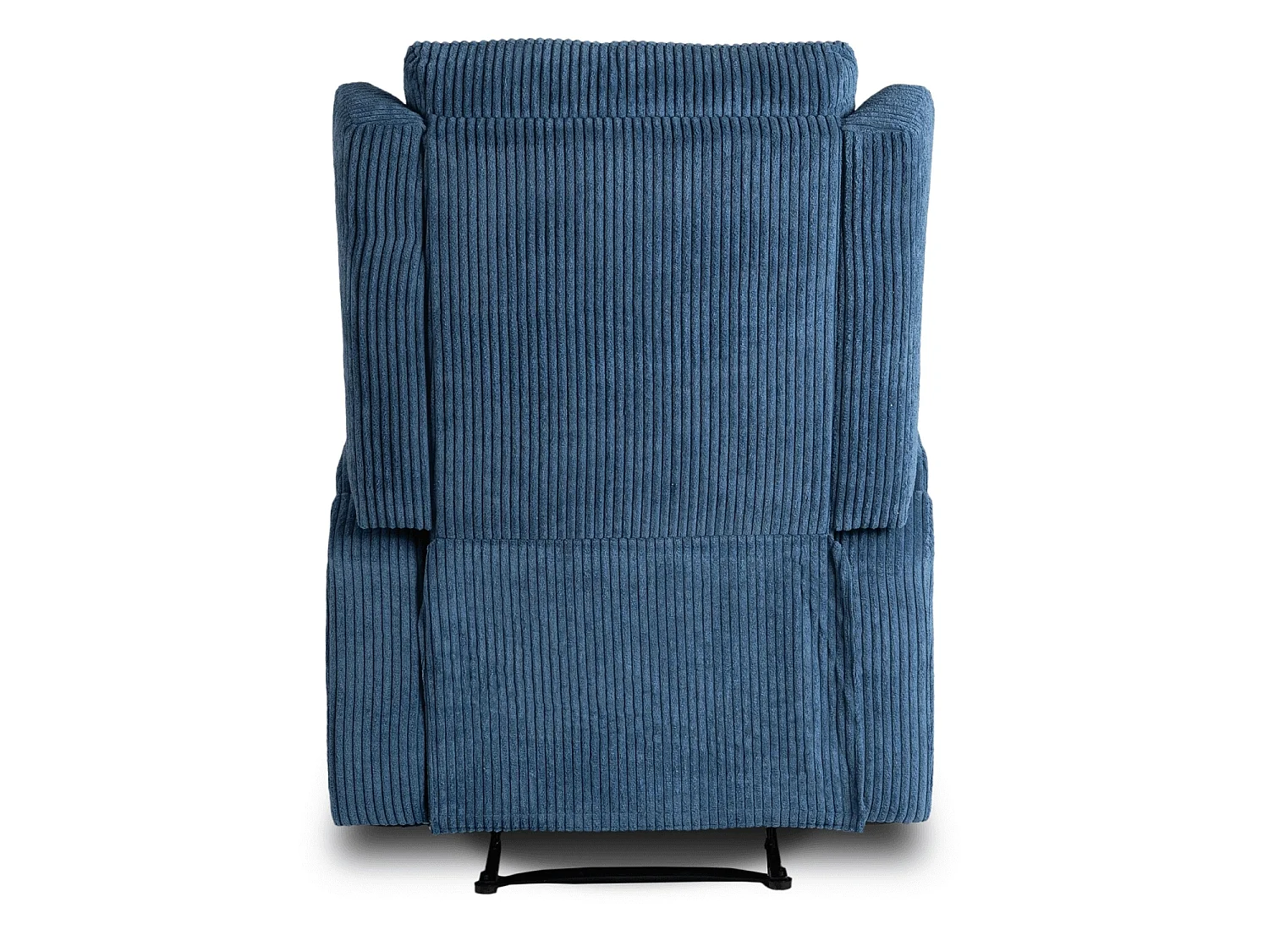 Fauteuil de massage relaxant SEBASTIAN Velours côtelé bleu marine