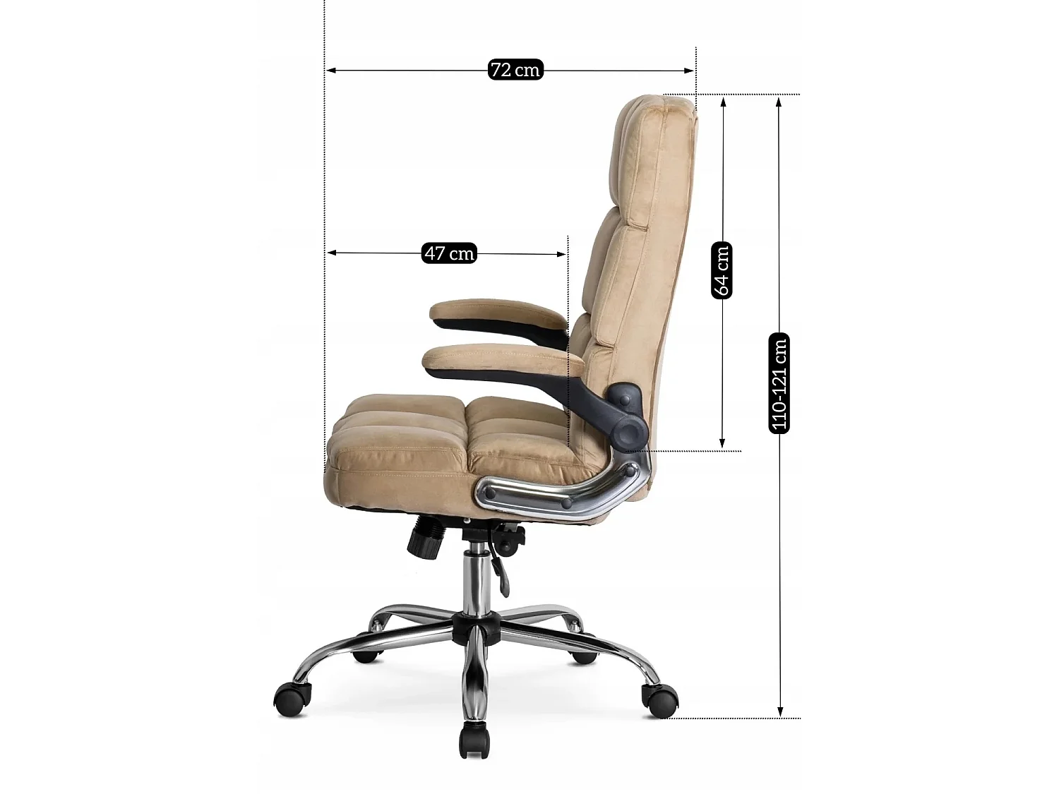 Chaise de bureau pivotante LONDRES beige