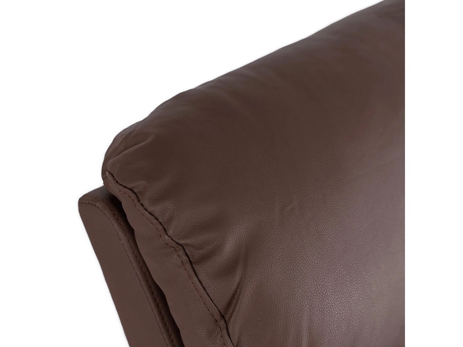 Sedia massaggiante lounge BRUCE reclinabile in pelle ecologica marrone