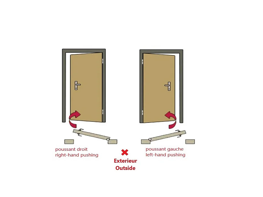 Porte d'entrée en aluminium PASSIVE ALU F1 90 cm anthracite - Poussant: Droit
