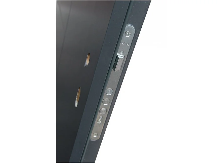 Porte d'entrée CANCUN 90 cm en acier inoxydable - Couleur: Chêne doré - Poignée et serrure : Sans - Poussant: Droit