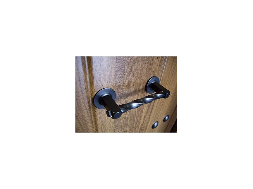 Porte d'entrée MAS rustica 80 cm 45 mm en acier inoxydable - Poignée et serrure : Avec - Sens d'ouverture: Tirant gauche