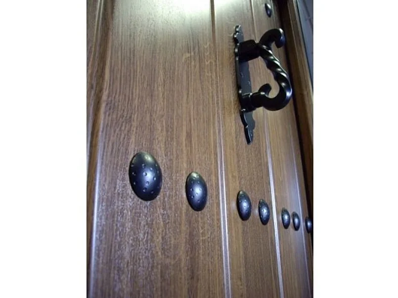 Porte d'entrée MAS rustica 80 cm 45 mm en acier inoxydable - Poignée et serrure : Avec - Sens d'ouverture: Tirant gauche