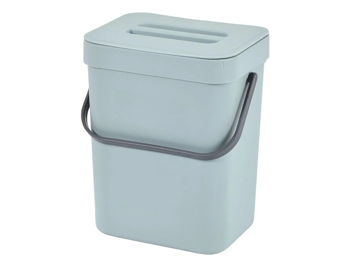 Poubelle de Compost Accrochable "Merle" 3L Bleu Givré
