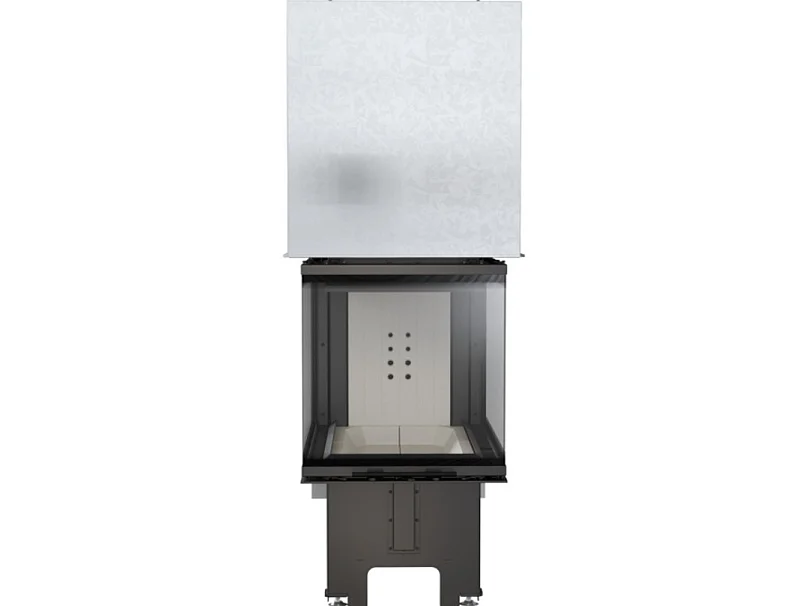 Insert cheminée NBU 11 3 côtés vitrés ouverture relevable + 3 bouches recuperateur