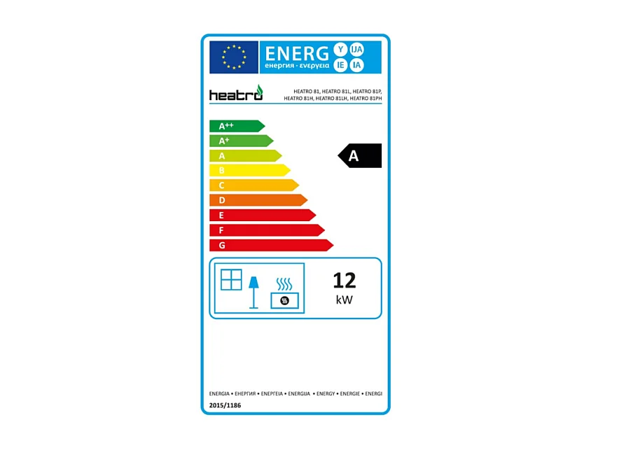 Insert à bois d'angle Heatro 81L-P noir- 92cm - Angle: Gauche