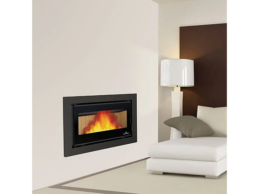 Insert cheminée à bois avec turbine Placetas 14 kW + 2 bouches recuperateur