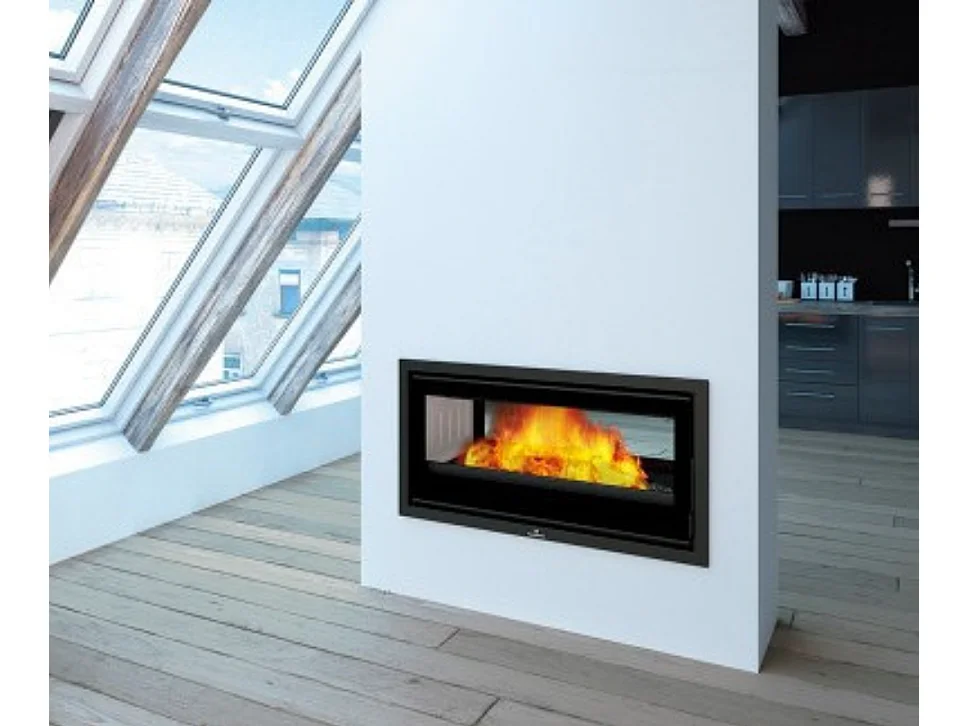 Insert cheminée à bois BOMA 16 KW TUNNEL + 4 bouches recuperateur