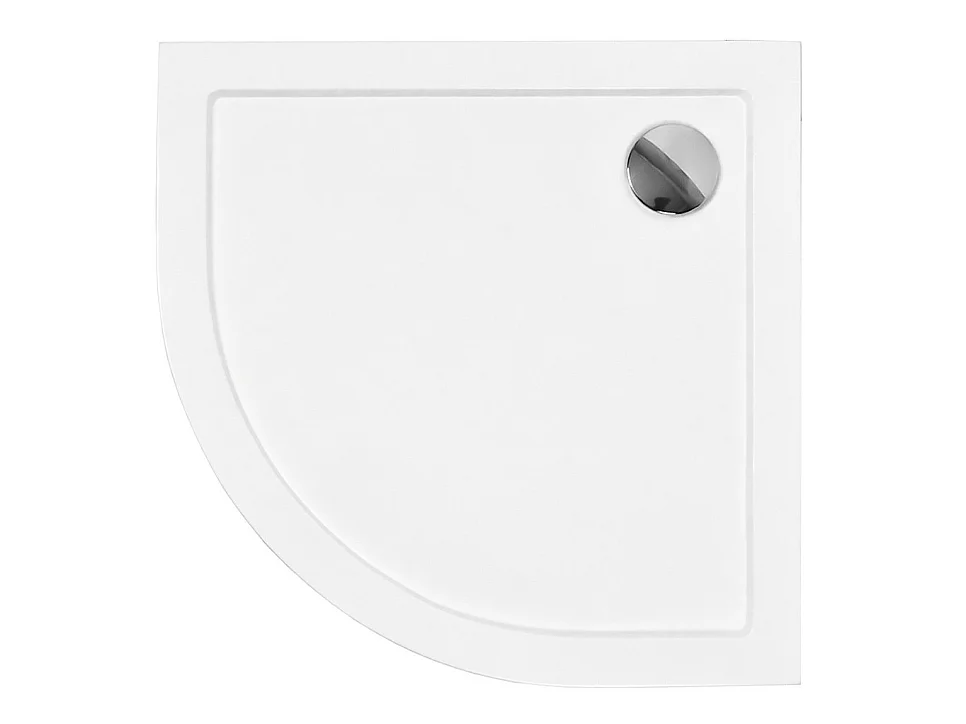 Receveur de douche extra-plat ARON SLIMLINE semi-circulaire 80x80 cm et 90x90 cm blanc - Dimensions: 80x80 cm