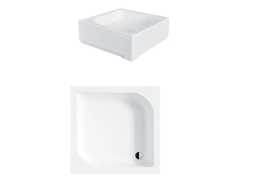 Receveur de douche ARES carré 70x70-80x80-90x90 cm blanc - Dimensions: 70 x 70 cm