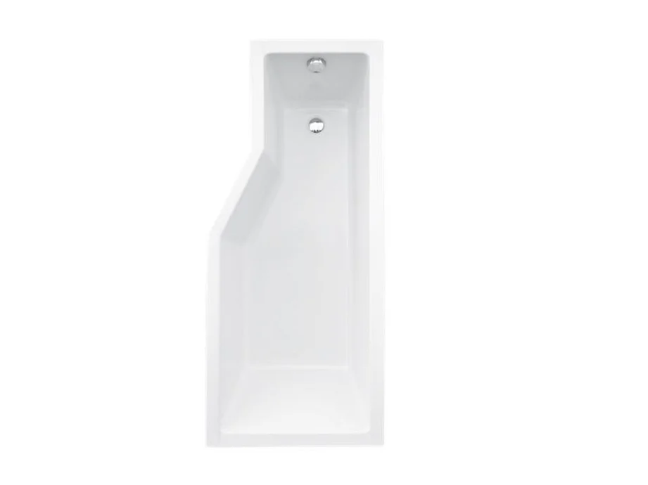 Baignoire asymétrique INTEGRA 150-170 cm x 75 cm + pare baignoire - Angle: Droit - Dimensions: 170cm
