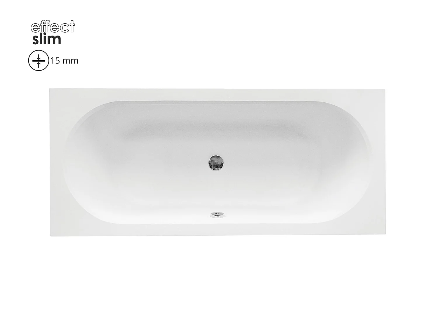 Baignoire VITAL slim 150-160-170-180 cm - Dimensions: 160cm