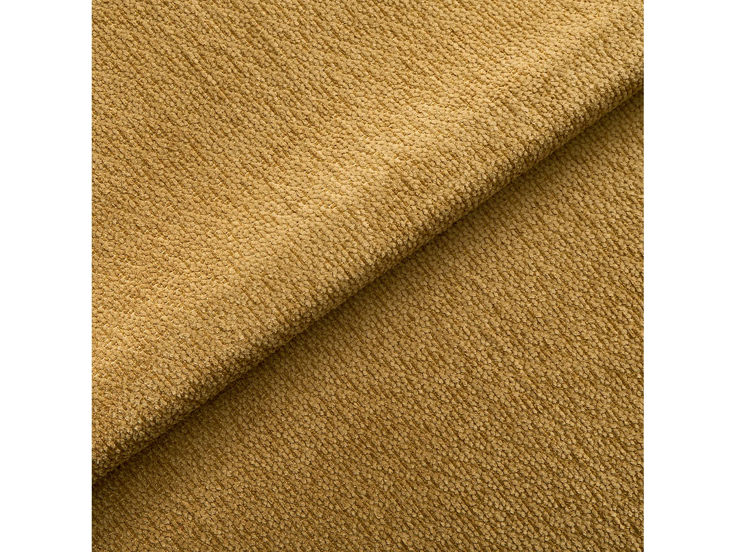 Fauteuil pivotant RETRO en velours bouclé moutarde 71x76cm