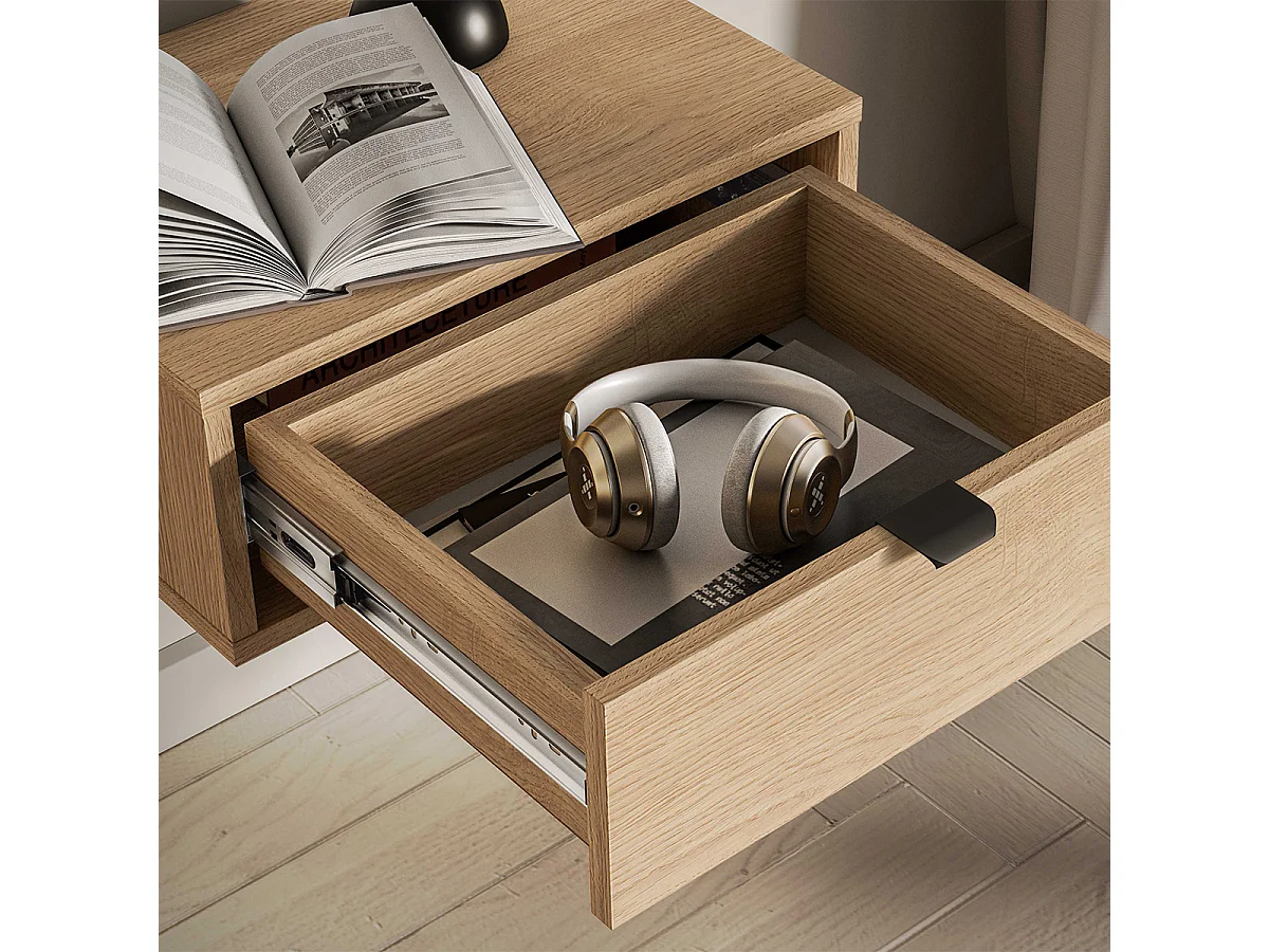 Wandnachttisch 1 Schublade Nila Holz