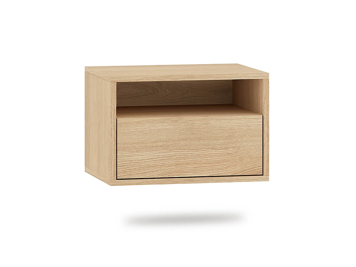 Wandnachttisch 1 Schublade 1 Nische Nila Holz