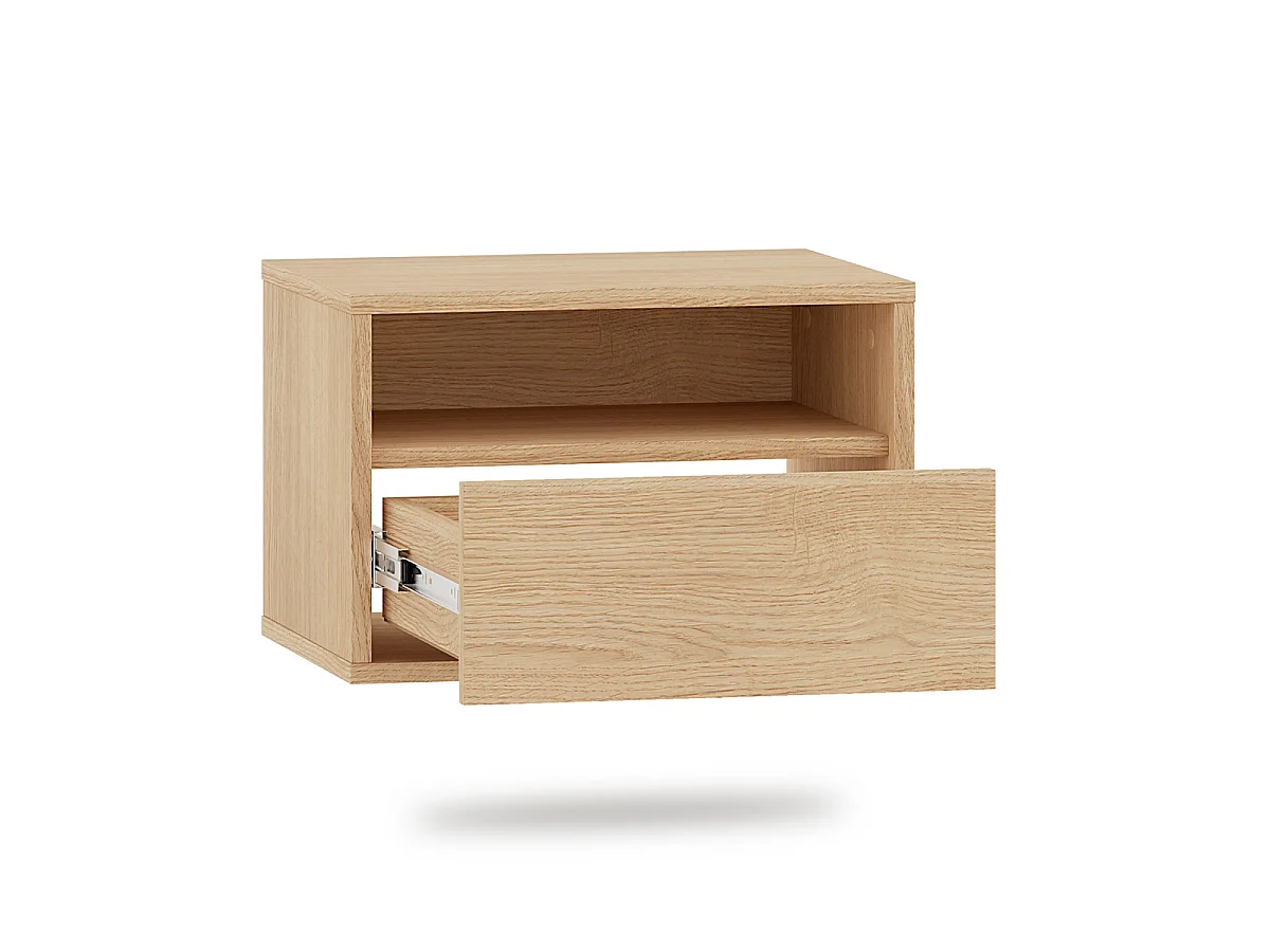 Wandnachttisch 1 Schublade 1 Nische Nila Holz
