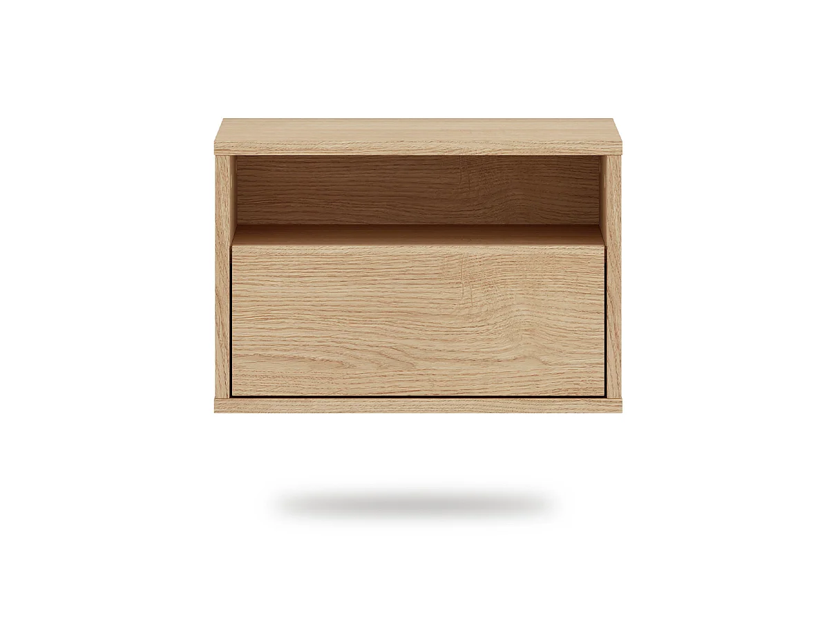 Wandnachttisch 1 Schublade 1 Nische Nila Holz
