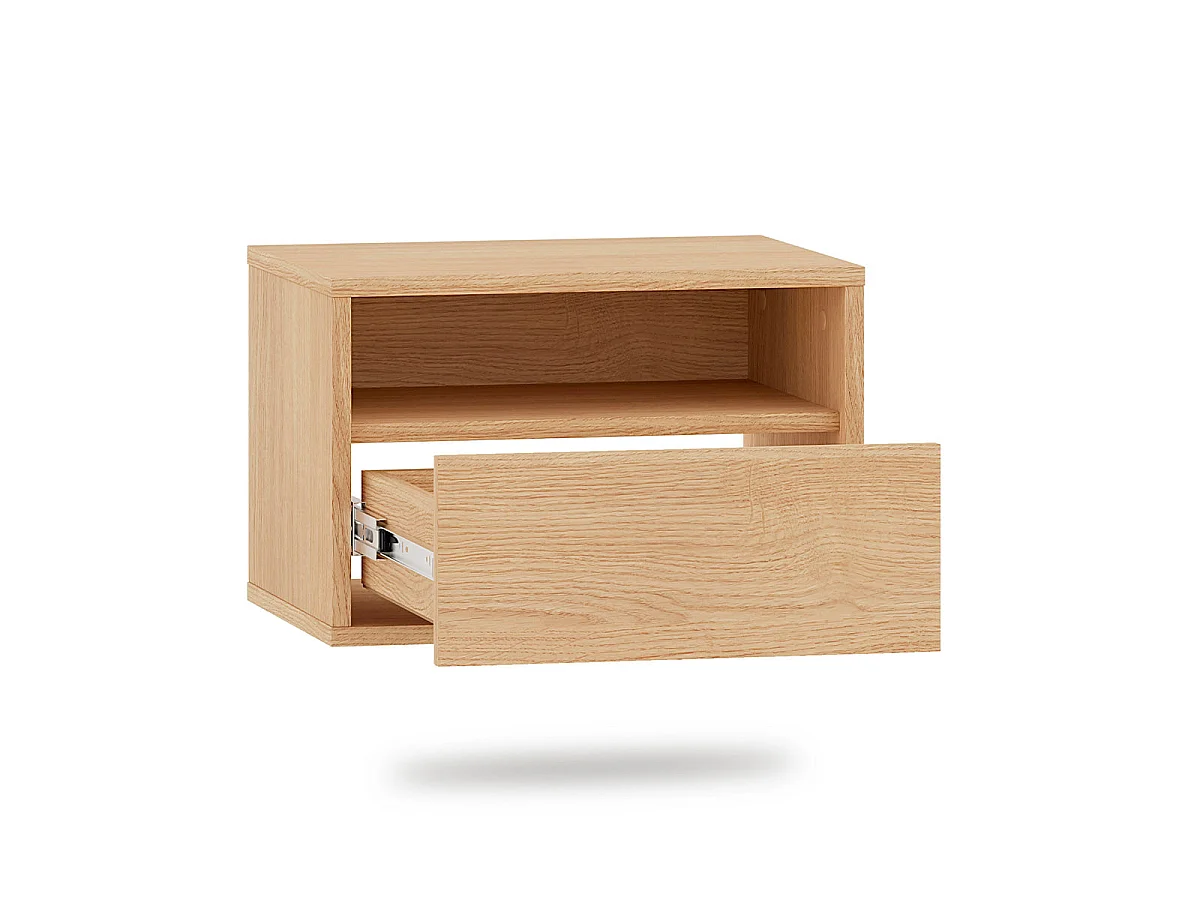 Væghængt sengeskab 1 skuffe 1 niche Nila Wood