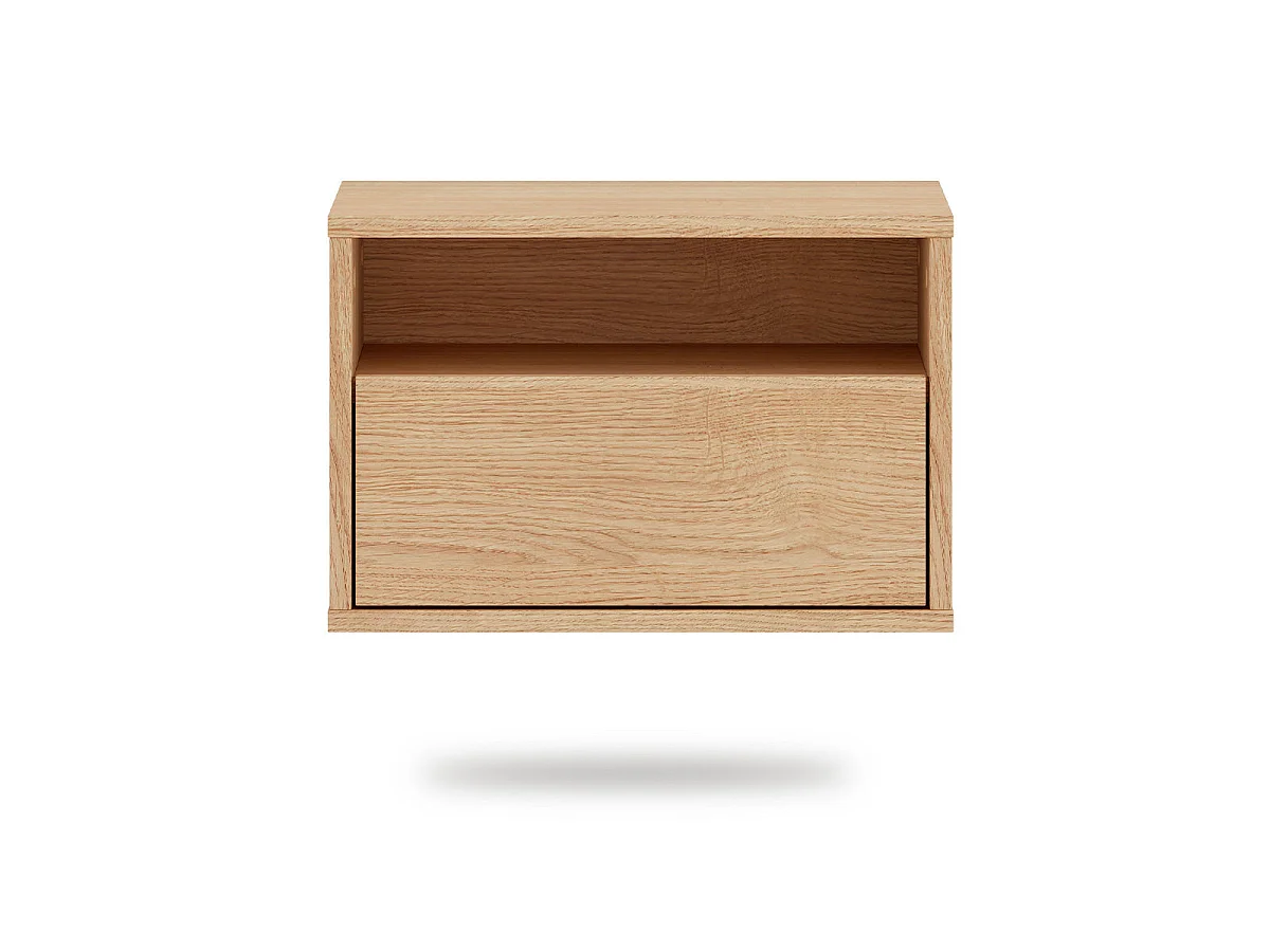 Væghængt sengeskab 1 skuffe 1 niche Nila Wood