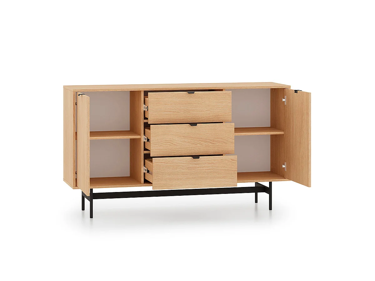 Nila Wood 2-door 3-drawer sideboard