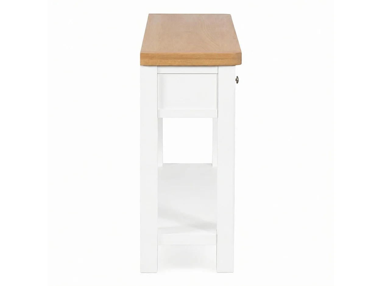 Console blanche style bord de mer 3 tiroirs VELIA
