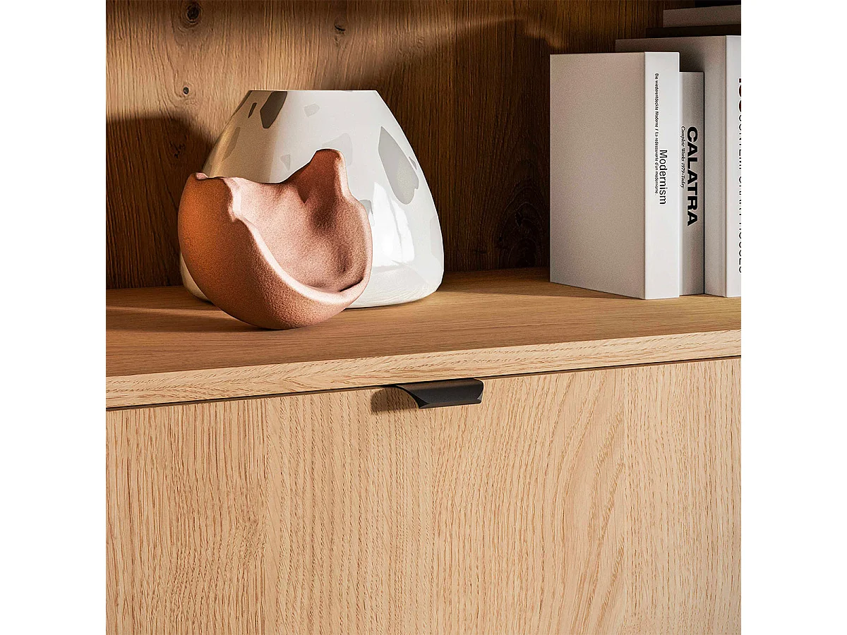 2-door bookcase Nila Wood