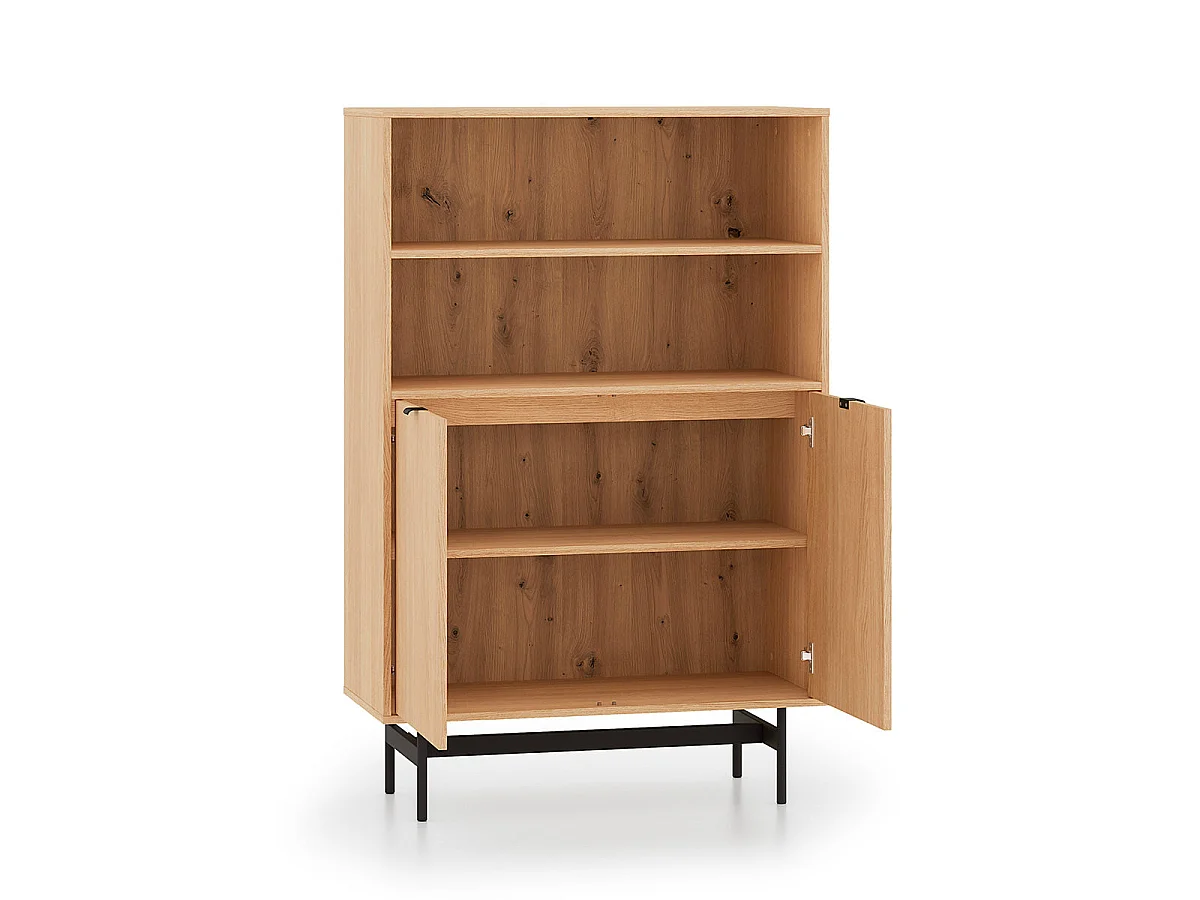2-door bookcase Nila Wood