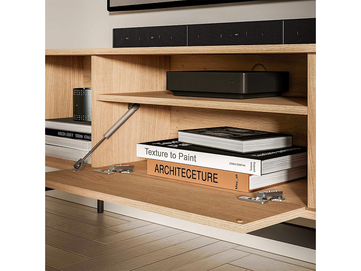 3-deurs tv-meubel 150 cm Nila Hout