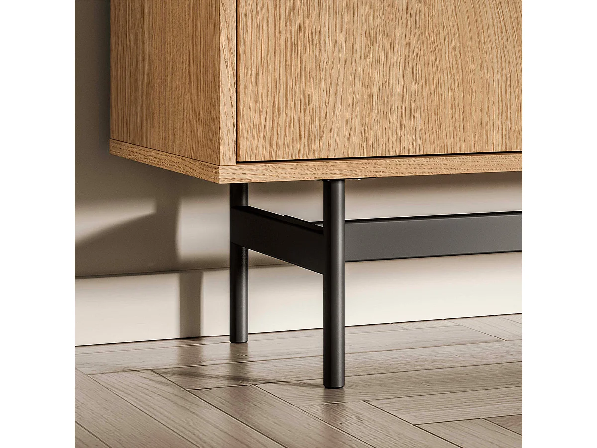3-deurs tv-meubel 150 cm Nila Hout