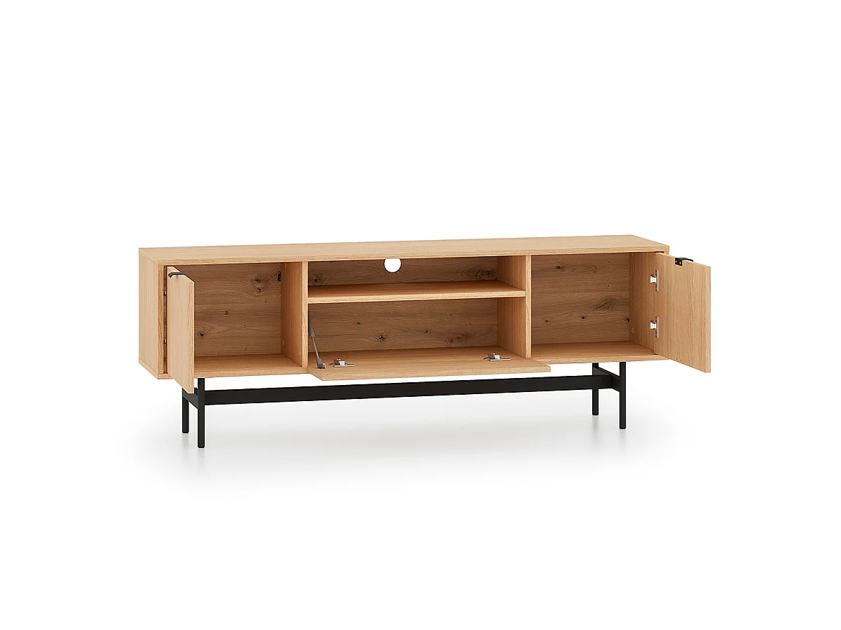 3-deurs tv-meubel 150 cm Nila Hout