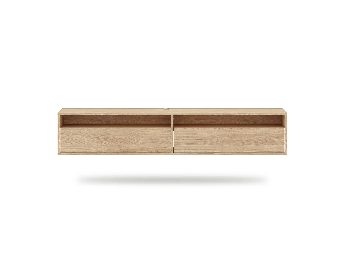 Nila Wood 2-dørs 180 cm væghængt tv-møbel