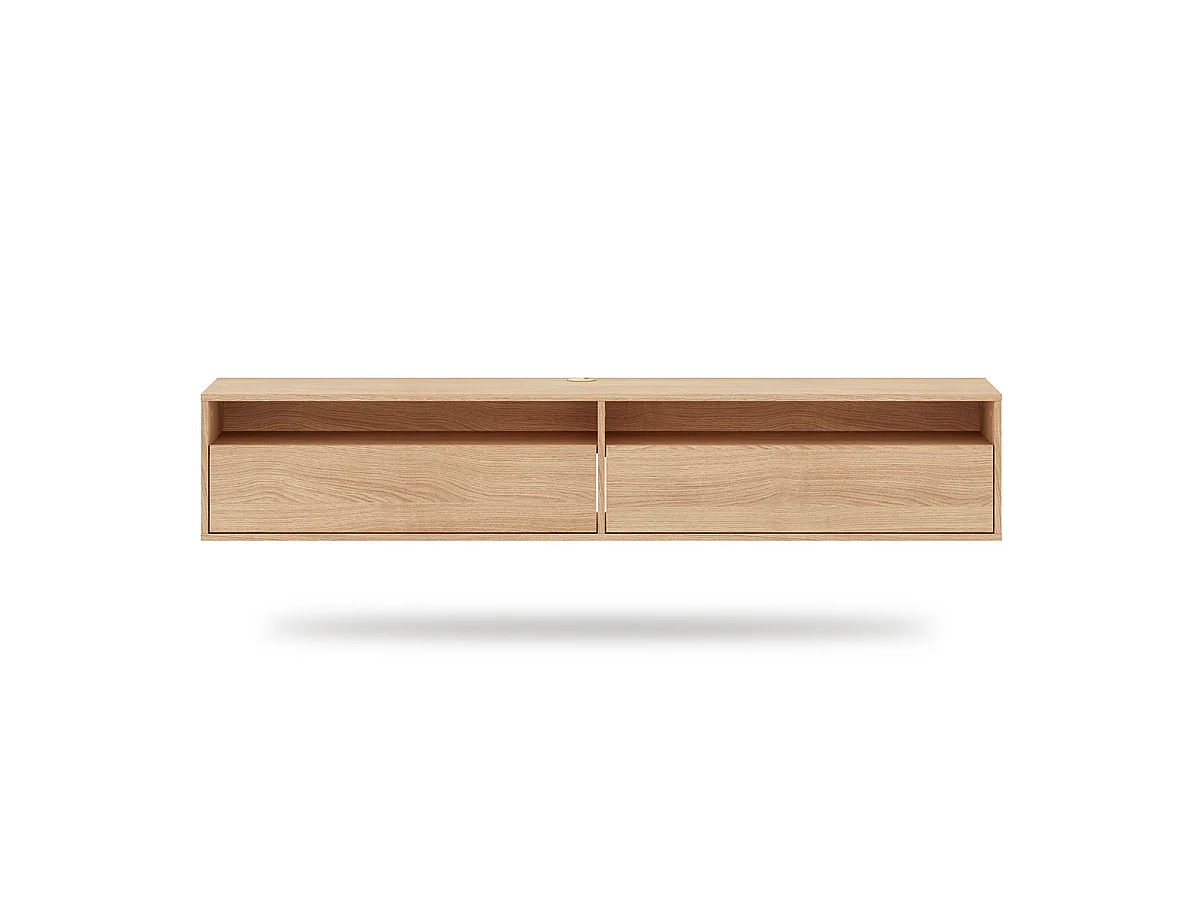 2-door wall-mounted TV stand 180 cm Nila Wood