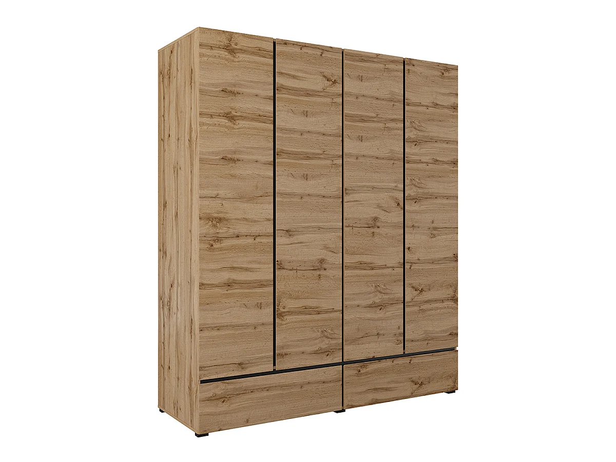 Schrank 4 Türen 2 Schubladen Lilia Holz