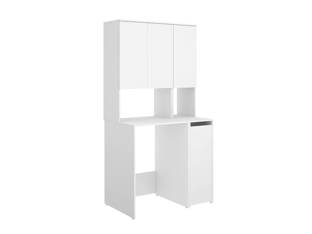 Meuble de rangement pour buanderie, armoire multifonction coloris Blanc - Longueur 95 x Profondeur 62 x Hauteur 190 cm