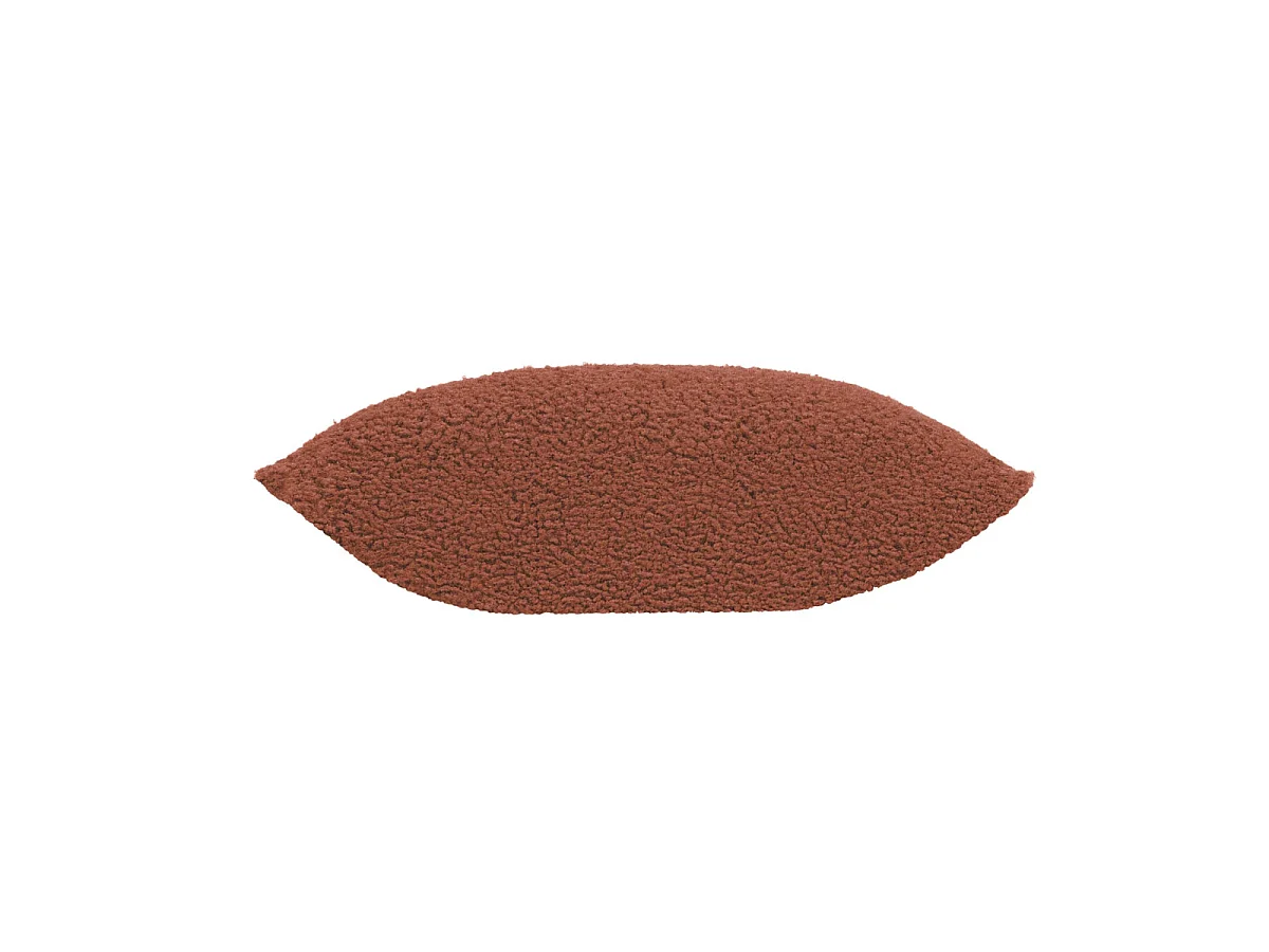 Housse de Coussin en Tissu Bouclette "Woolen" 40x40cm Terracotta
