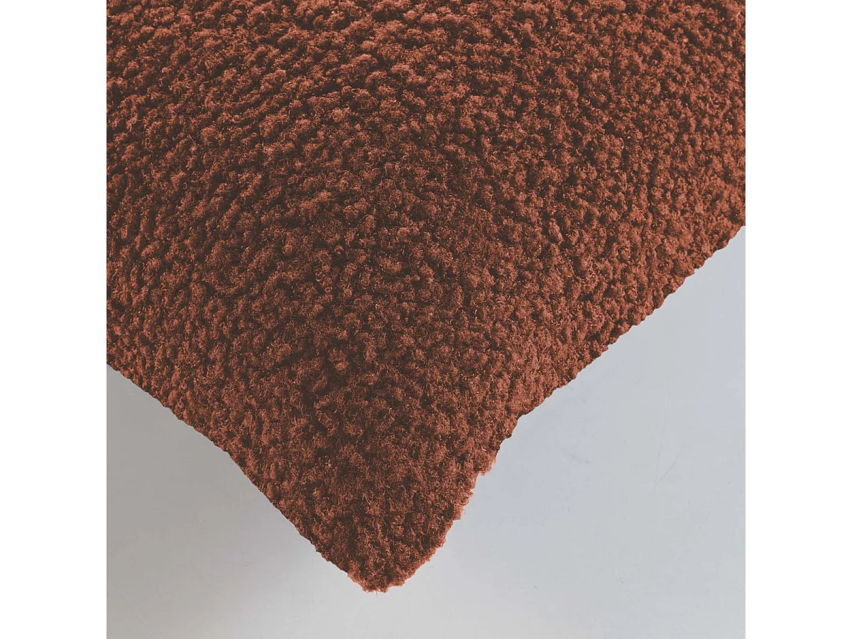 Housse de Coussin en Tissu Bouclette "Woolen" 40x40cm Terracotta
