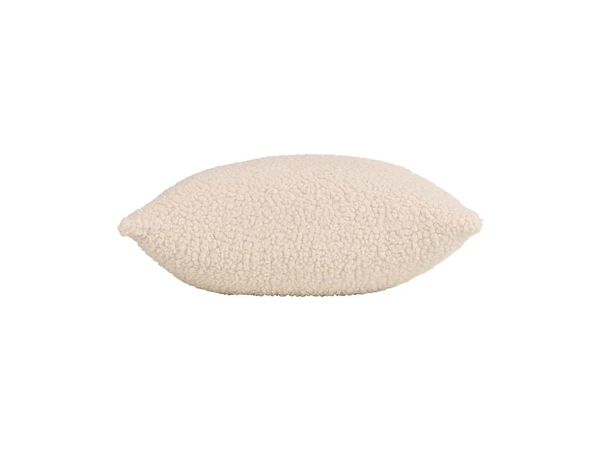 Housse de Coussin en Tissu Bouclette "Woolen" 40x40cm Naturel