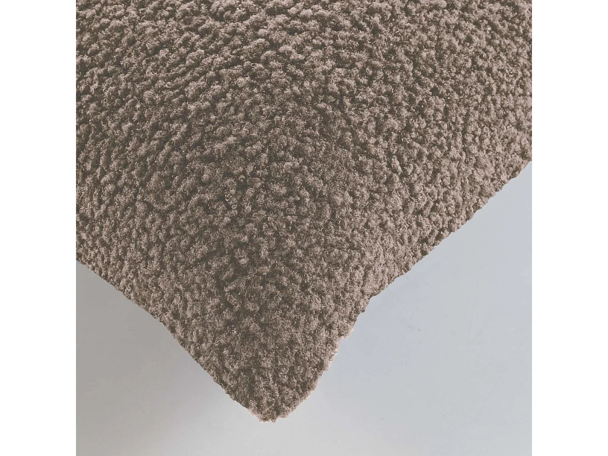 Housse de Coussin en Tissu Bouclette "Woolen" 40x40cm Sable
